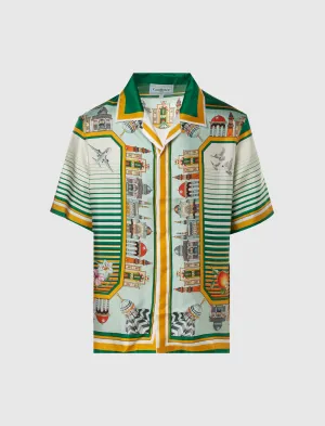 CHEMISE À COL CUBAIN MANCHES COURTES