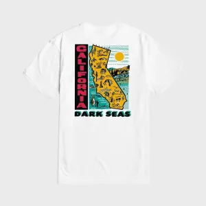 T-Shirt Dark Seas California - Blanc