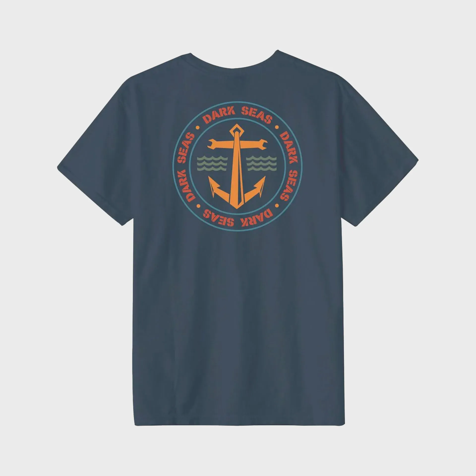 T-shirt pigmenté Dark Seas Offshore - Bleu ardoise