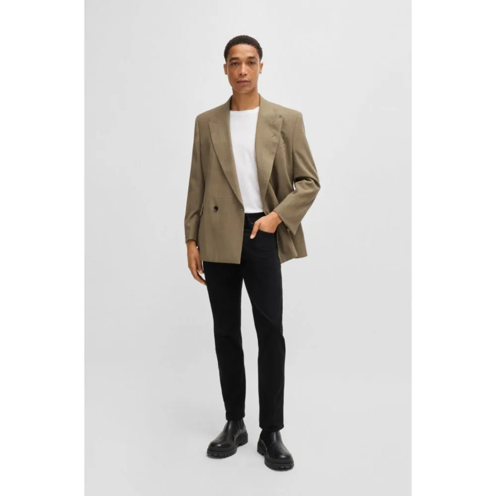 Pantalon en gabardine de coton extensible teint en pièce Delaware