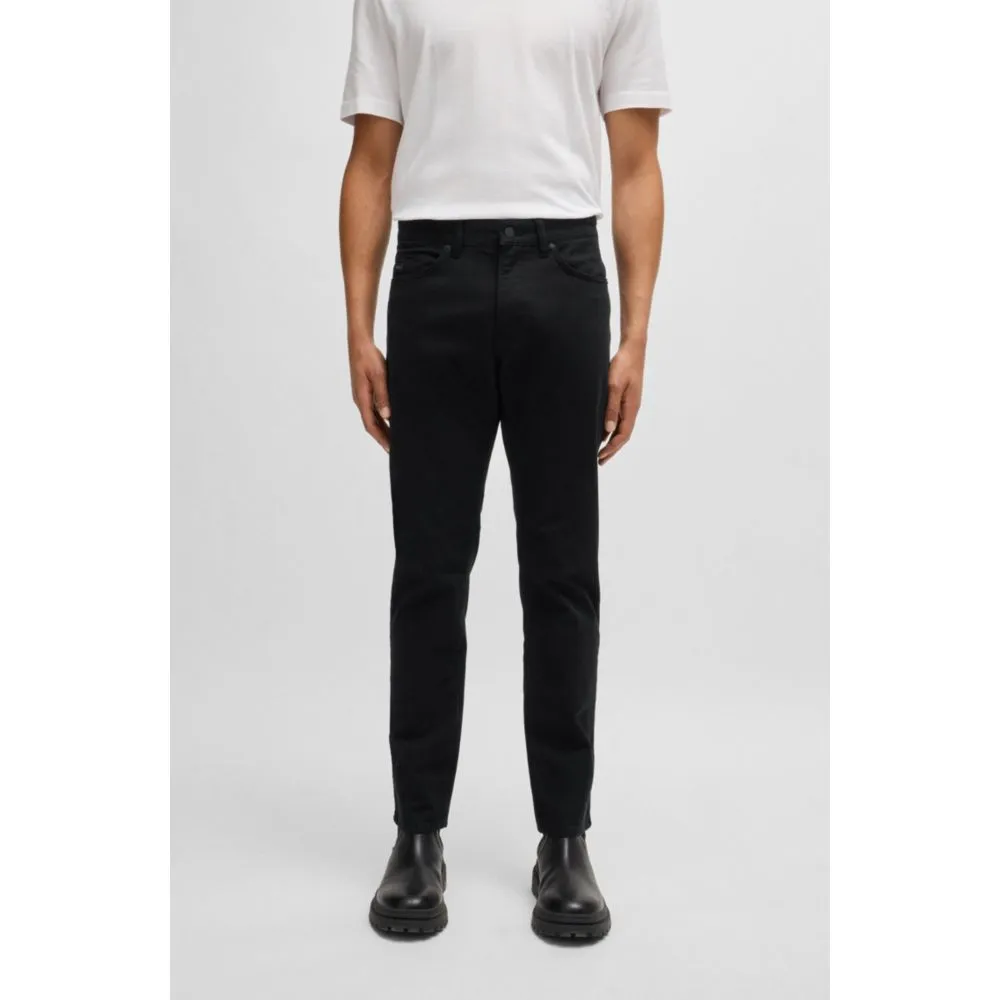 Pantalon en gabardine de coton extensible teint en pièce Delaware