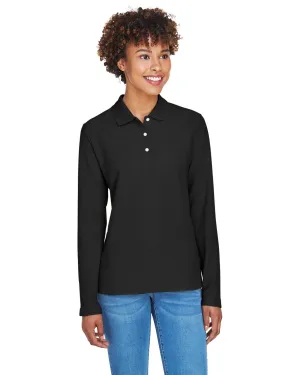 Devon & Jones D110W Polo Femme à Manches Longues en Pima Piqué