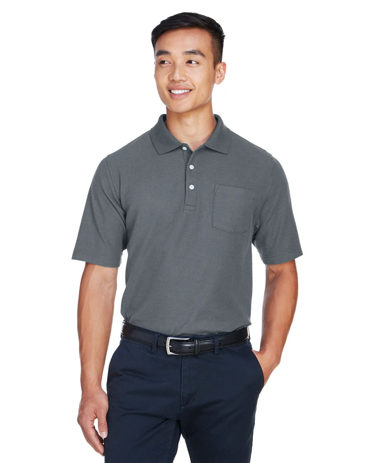 Devon & Jones DG150P Polo à poche performance DRYTEC20 pour homme
