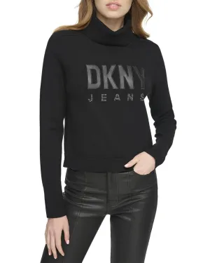 Pull col roulé logo DKNY