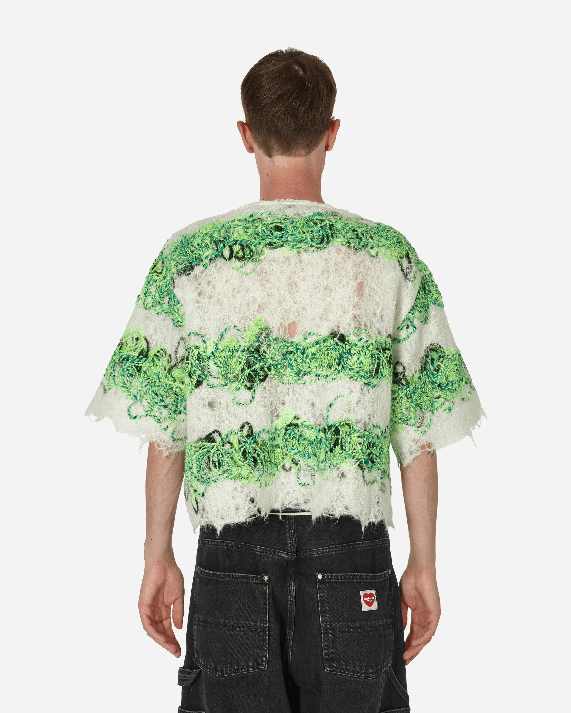 T-shirt Doomboh Blanc / Vert fluo