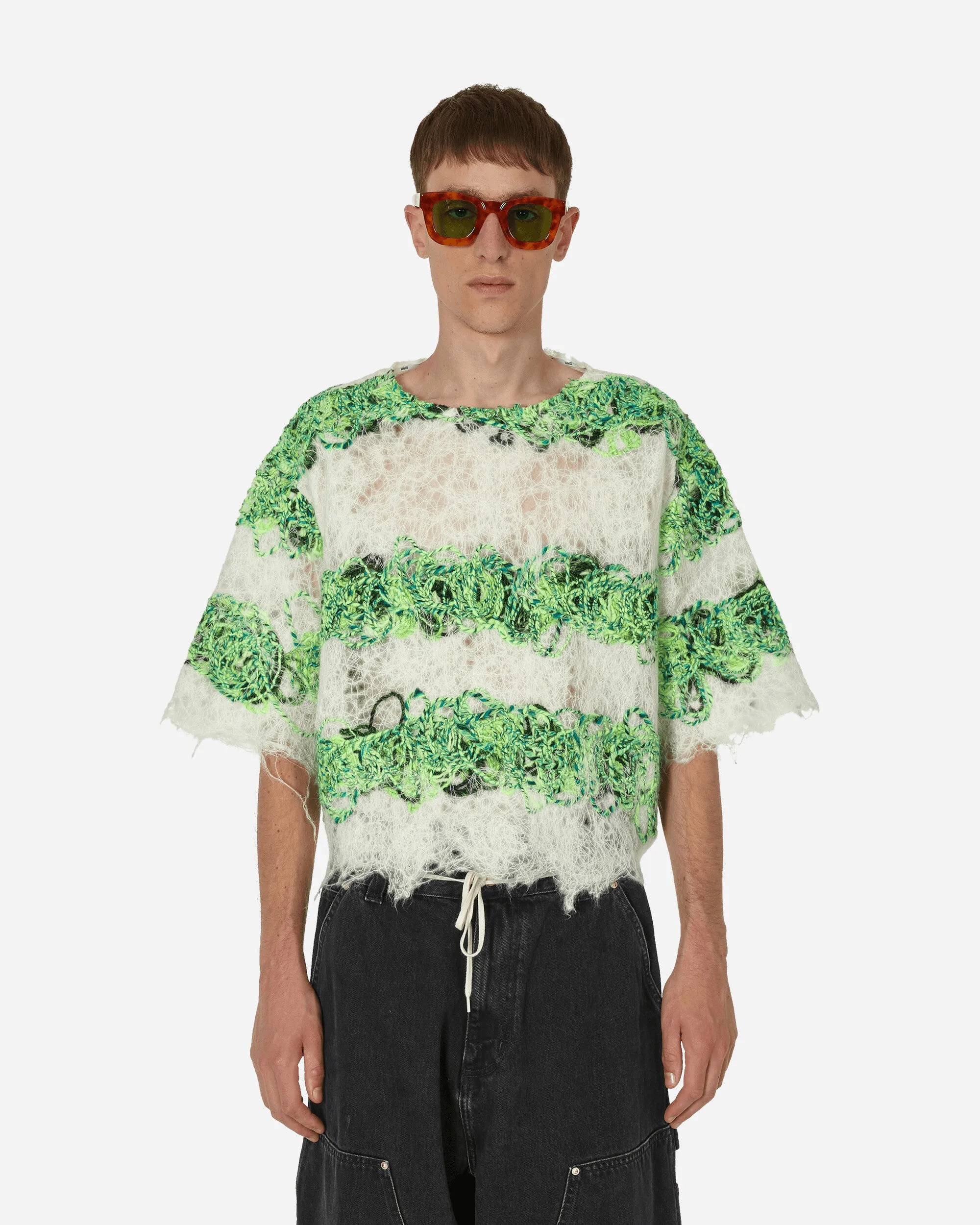 T-shirt Doomboh Blanc / Vert fluo