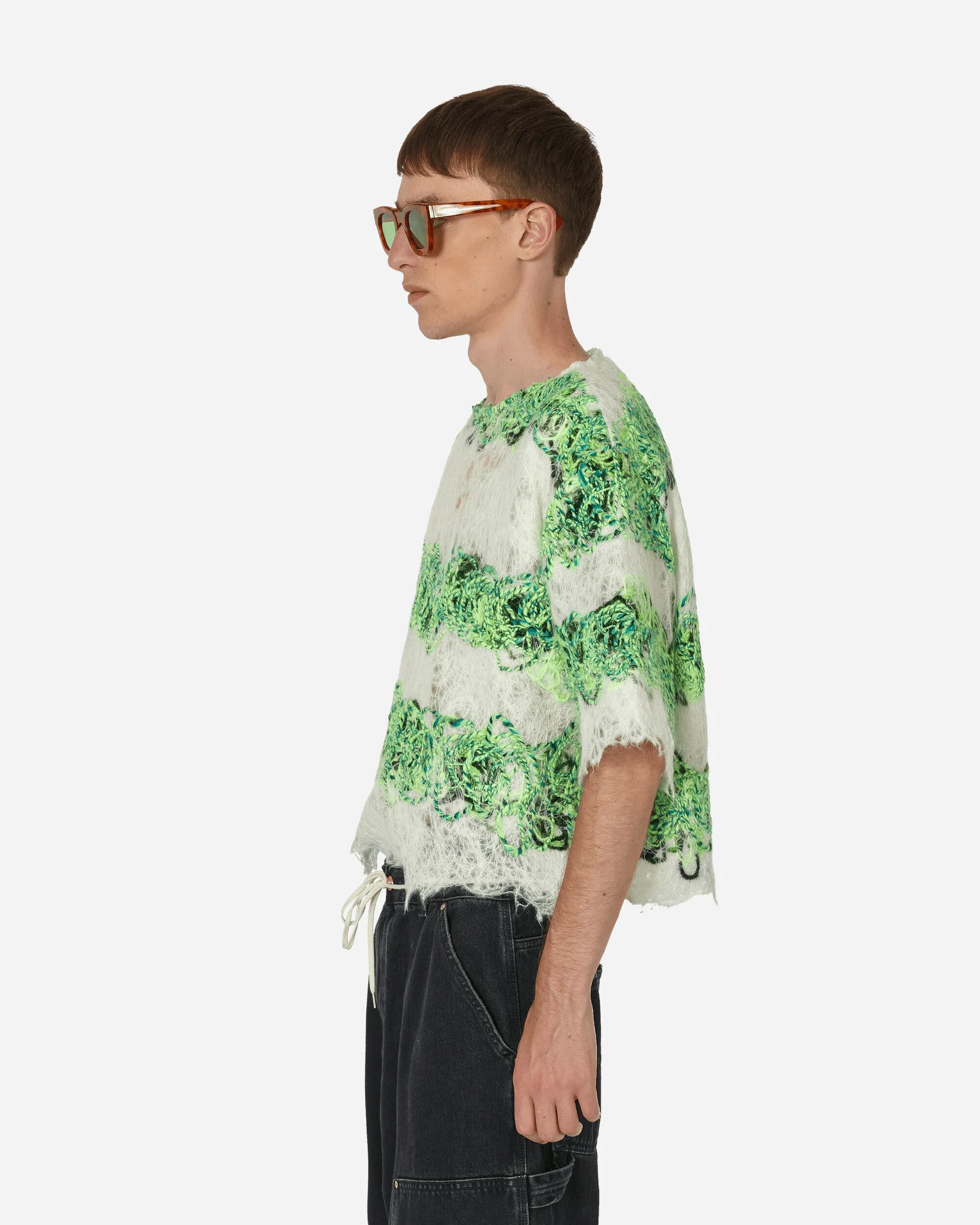 T-shirt Doomboh Blanc / Vert fluo