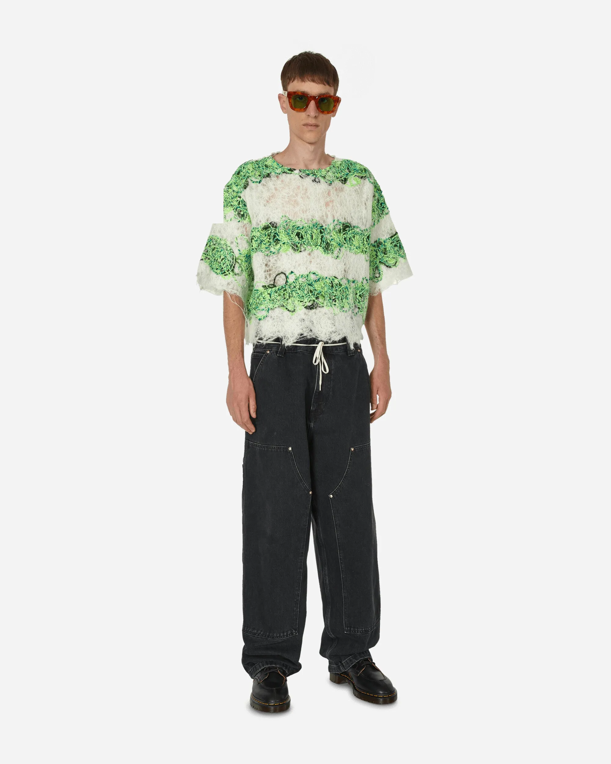 T-shirt Doomboh Blanc / Vert fluo