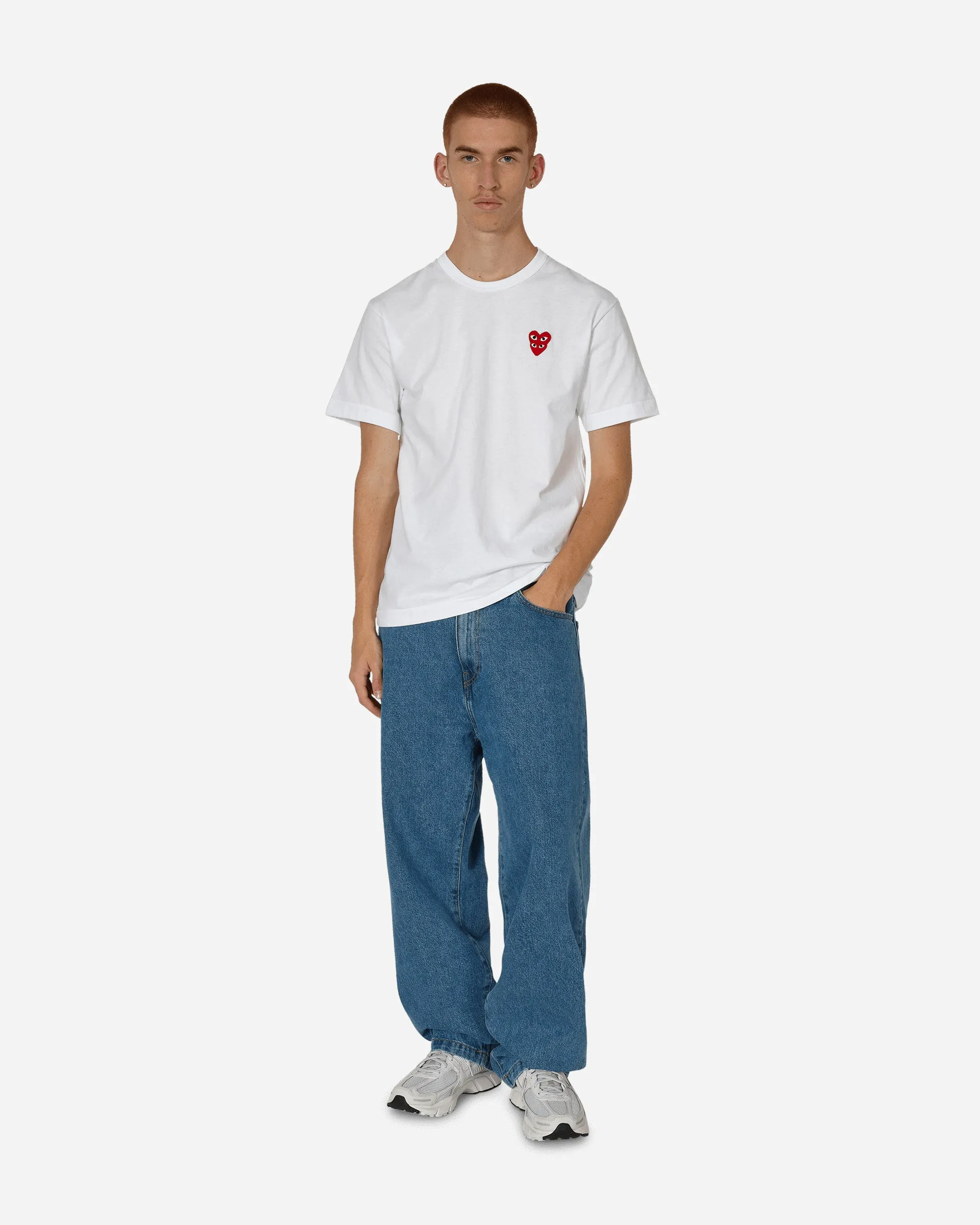 T-shirt Double Cœur Blanc
