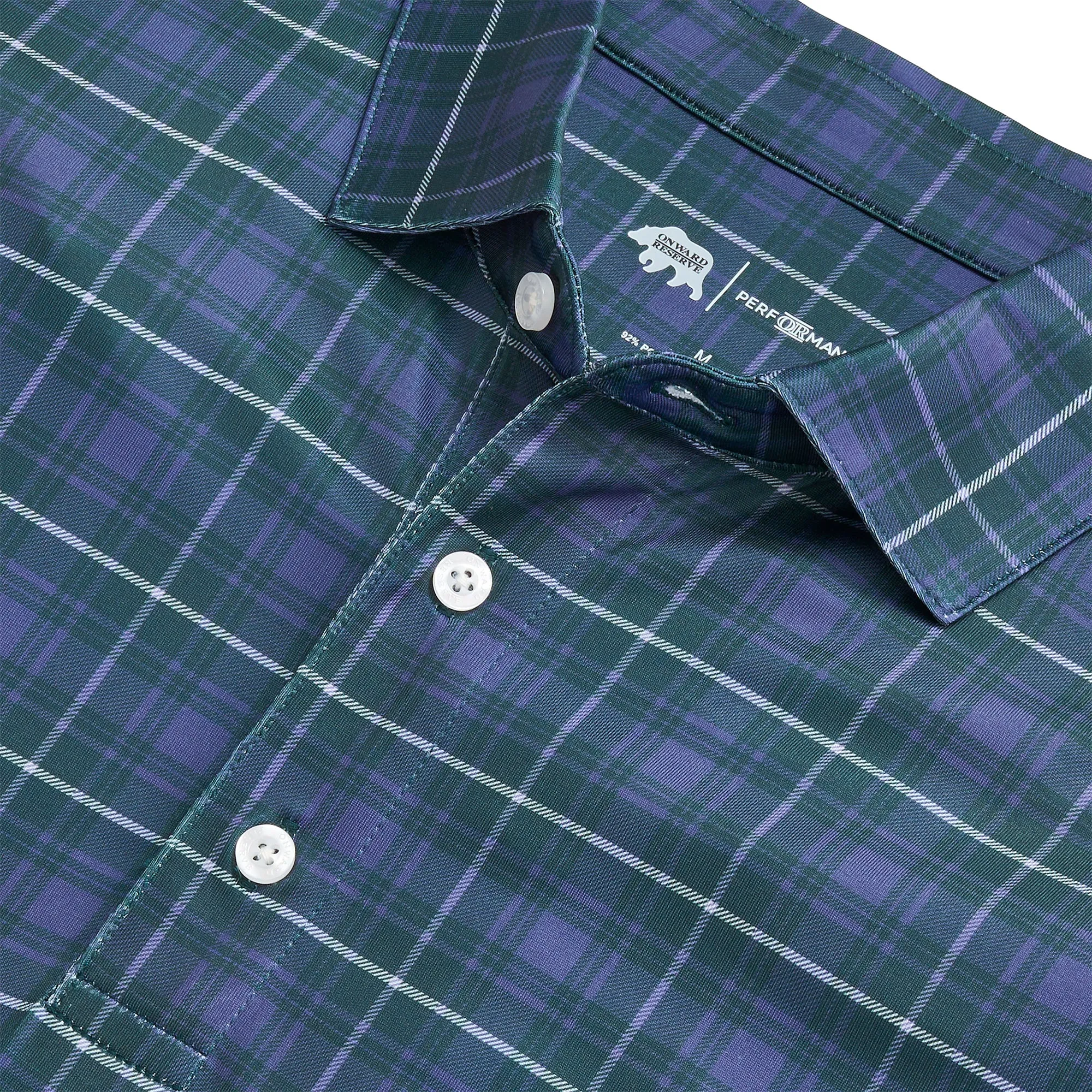 Polo Performance Imprimé à Carreaux Dutton