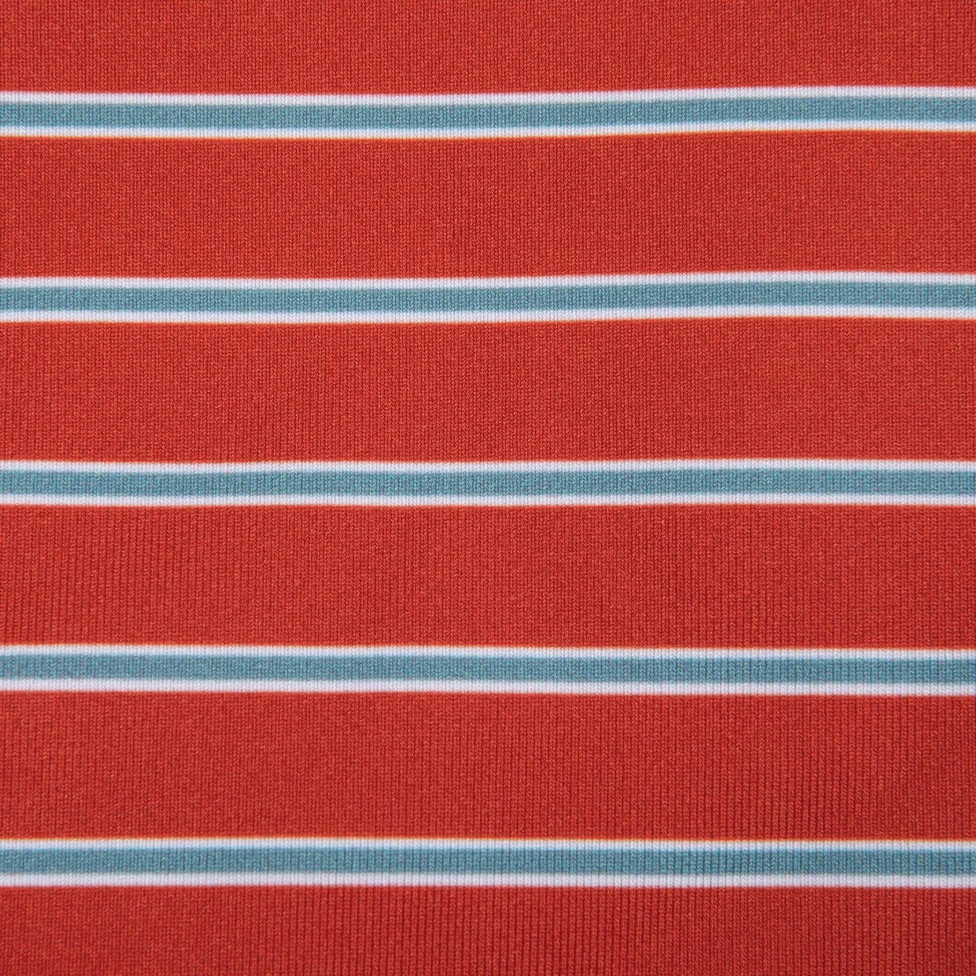 Polo de Performance Eagle Stripe - Salsa/Bleu Fumé