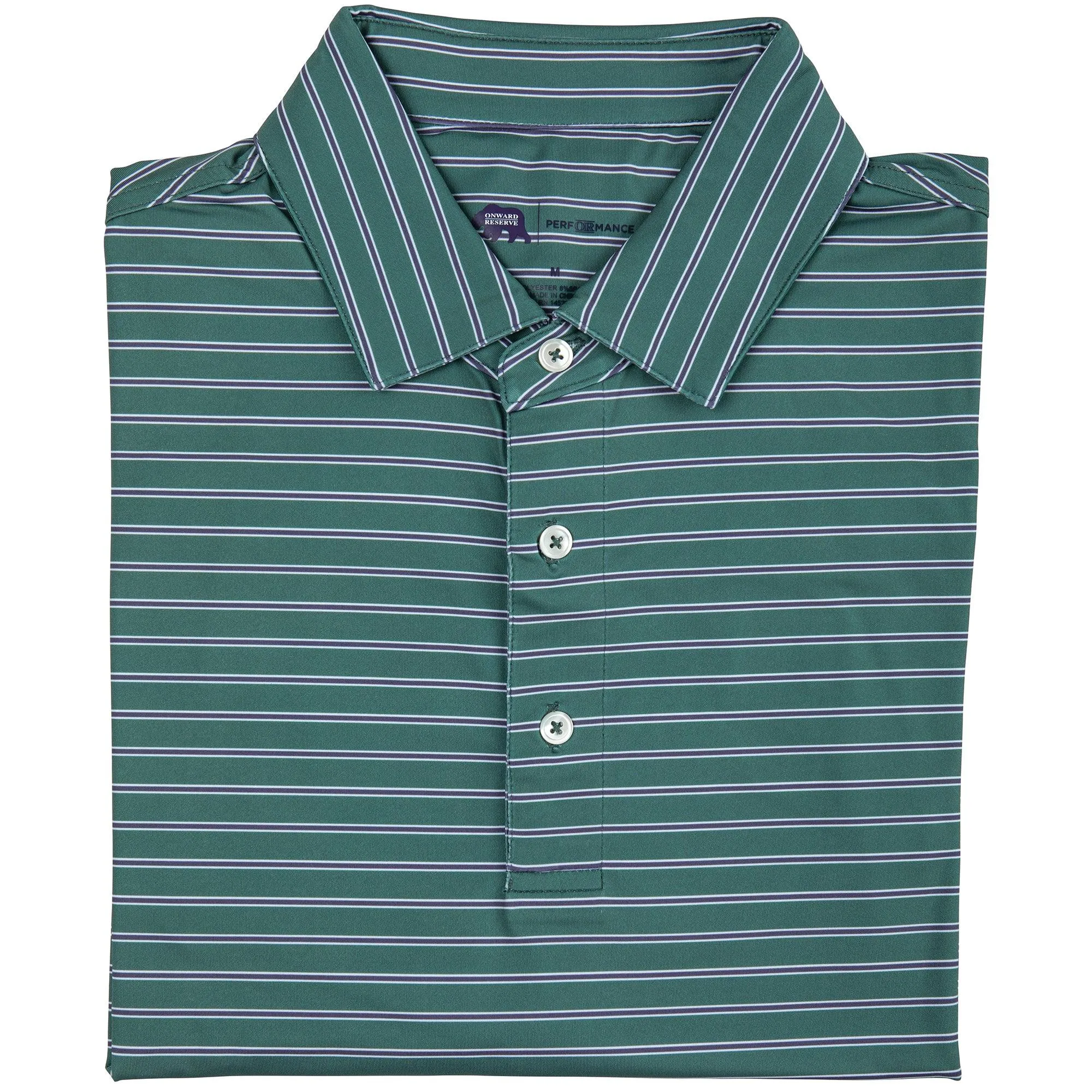 Polo de Performance Eagle Stripe Pin Maritime/Indigo Vintage
