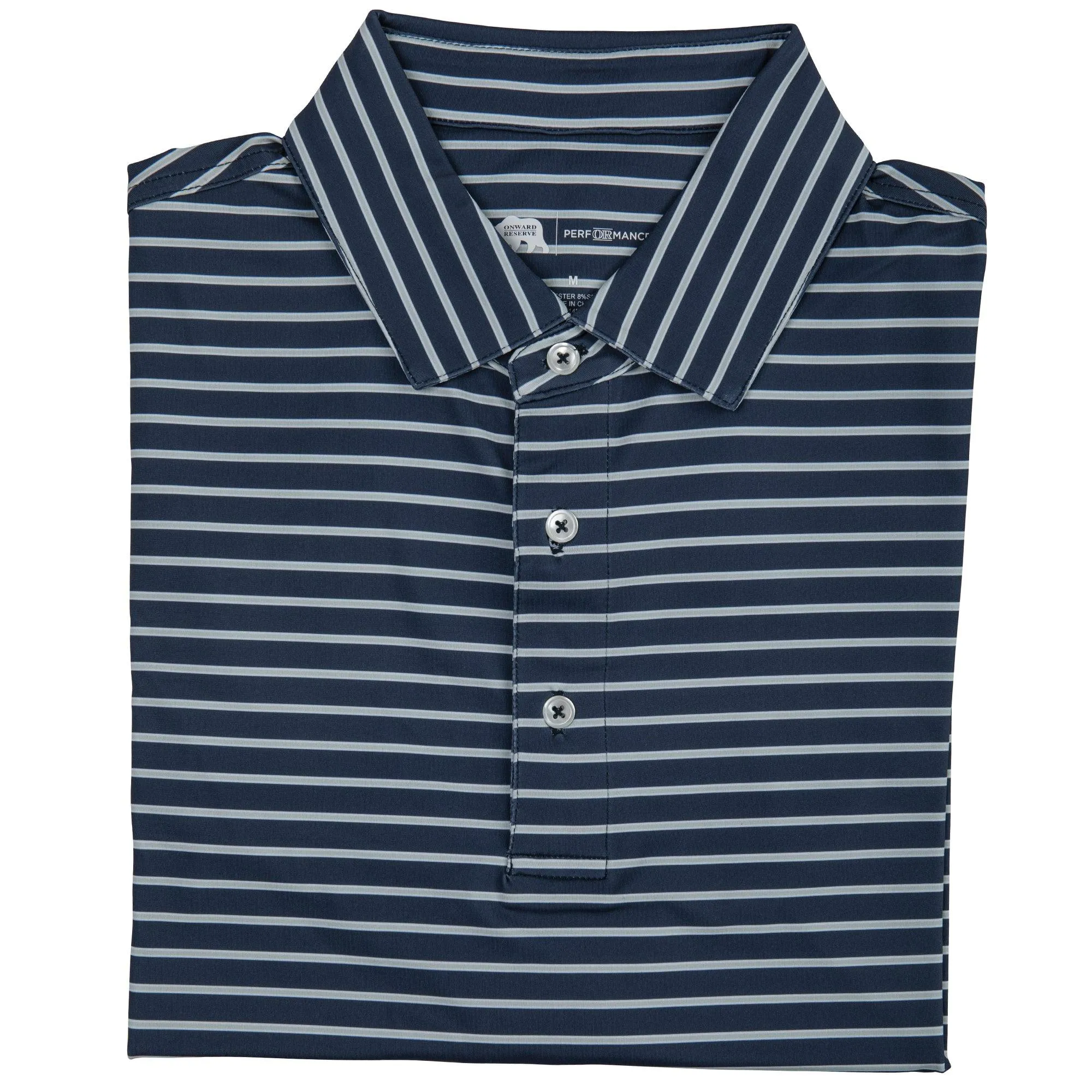 Polo de Performance Eagle Stripe - Indigo Vintage/Fumée