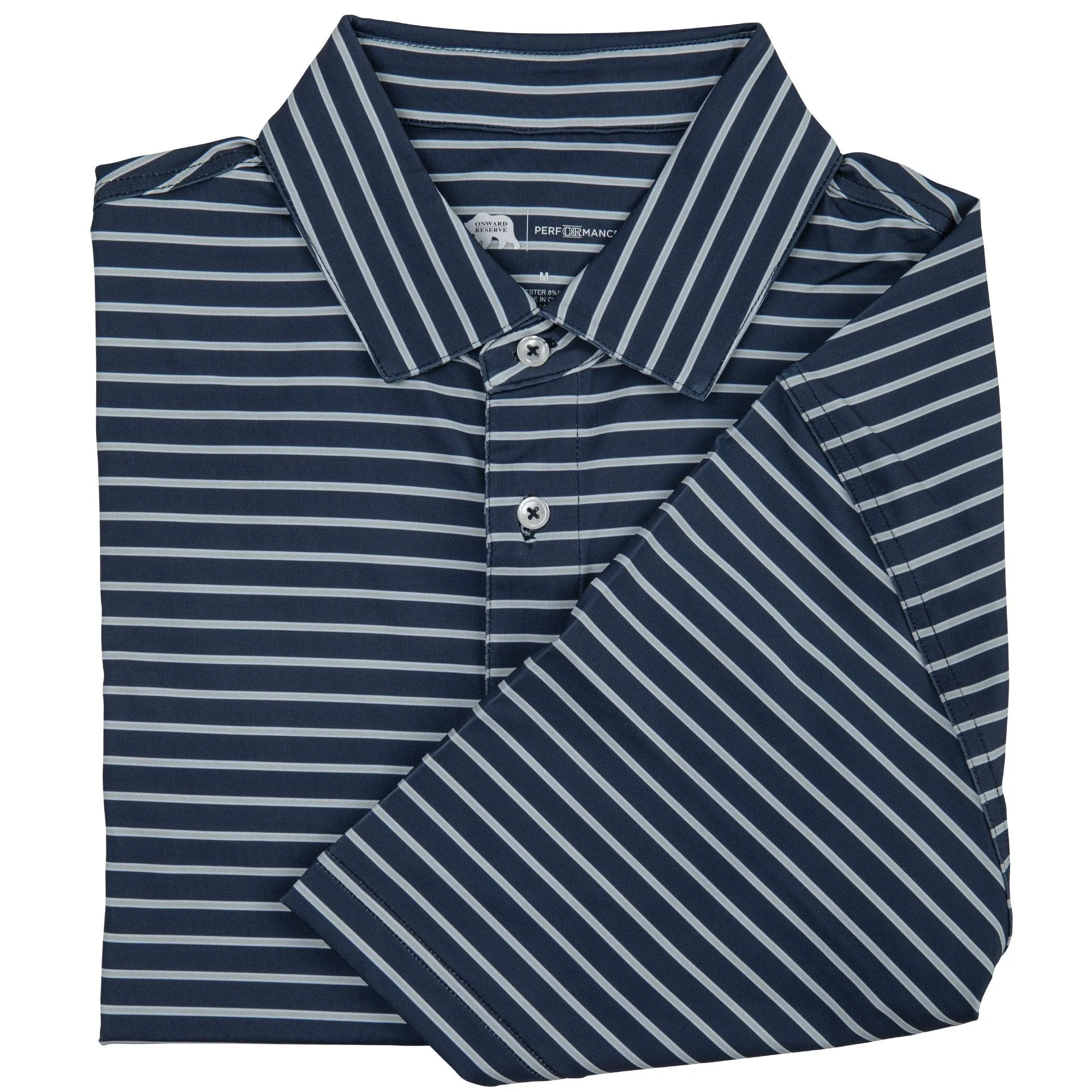 Polo de Performance Eagle Stripe - Indigo Vintage/Fumée
