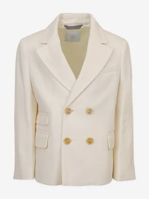 Veste en laine pour garçons Eleventy en ivoire