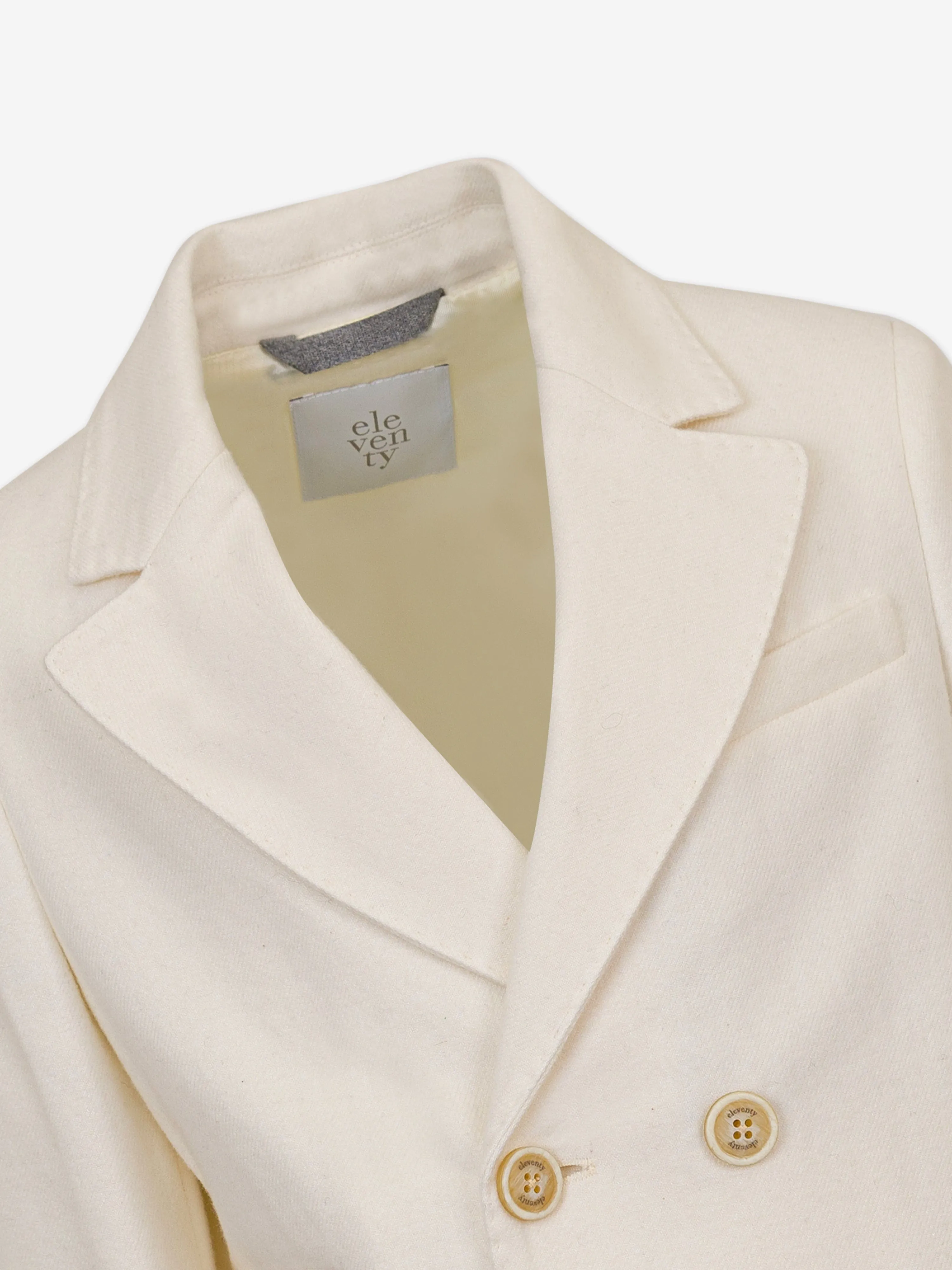 Veste en laine pour garçons Eleventy en ivoire