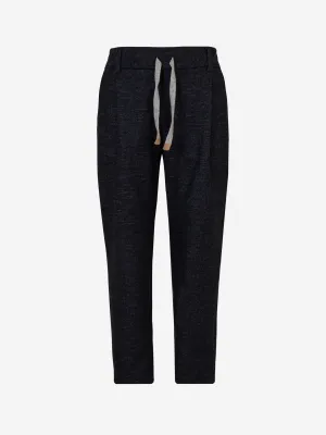 Pantalon en laine Eleventy Boys en marine
