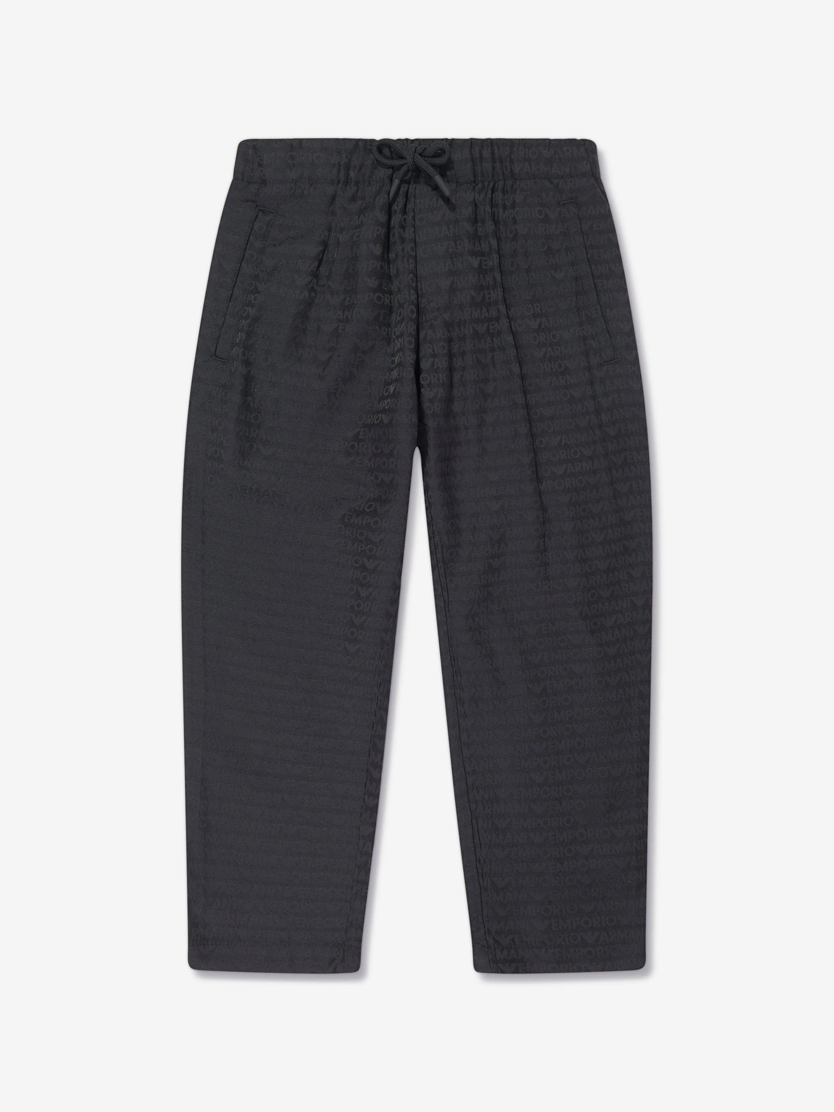 Pantalon pour garçons Emporio Armani avec logo en marine