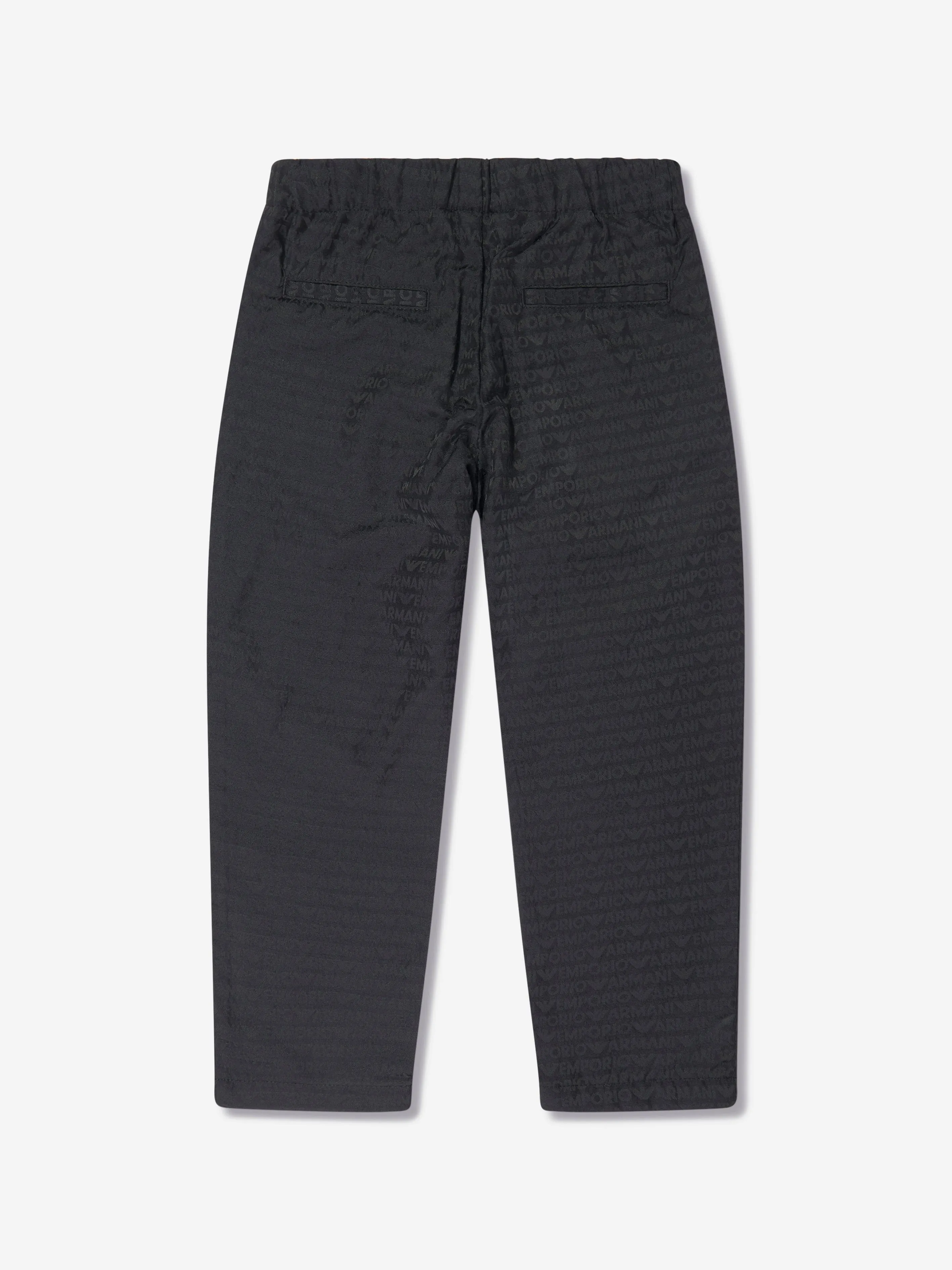 Pantalon pour garçons Emporio Armani avec logo en marine