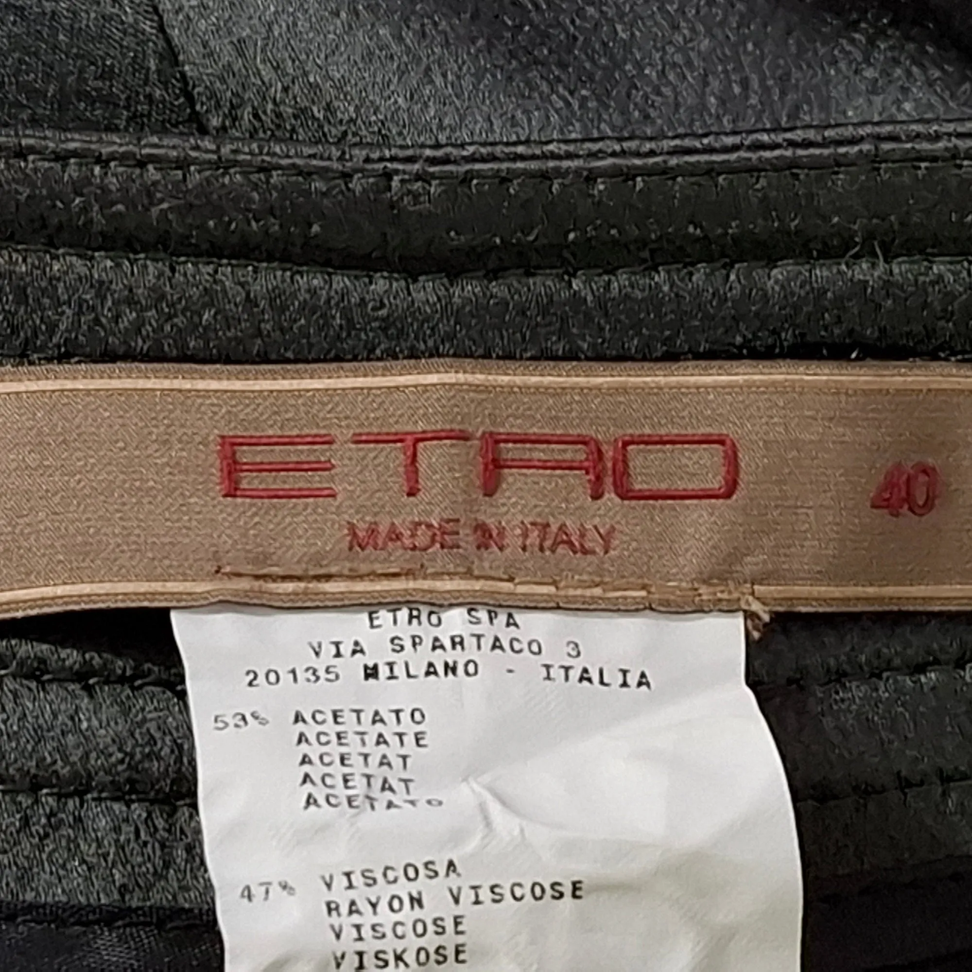Pantalon Etro en acétate gris