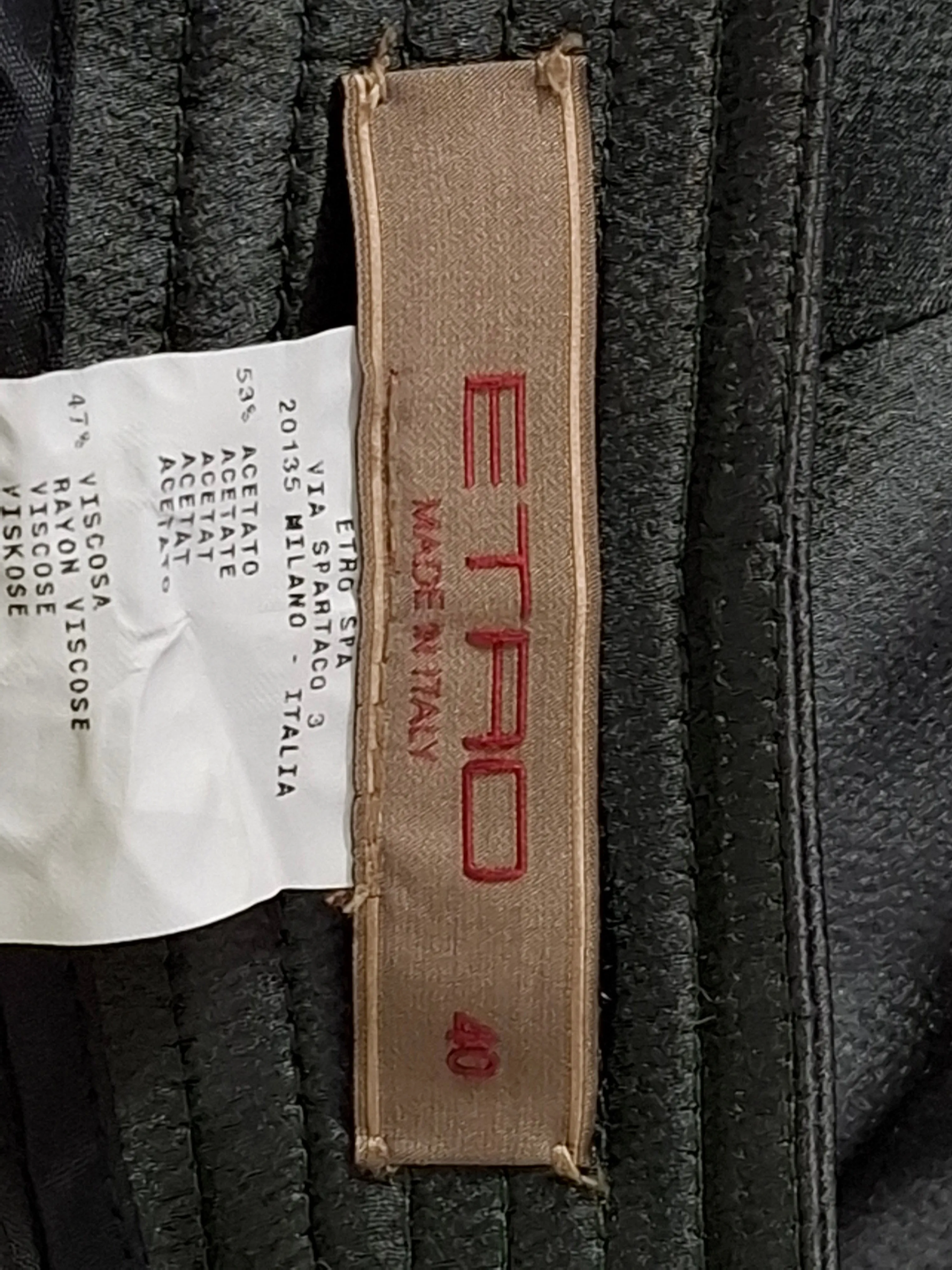 Pantalon Etro en acétate gris