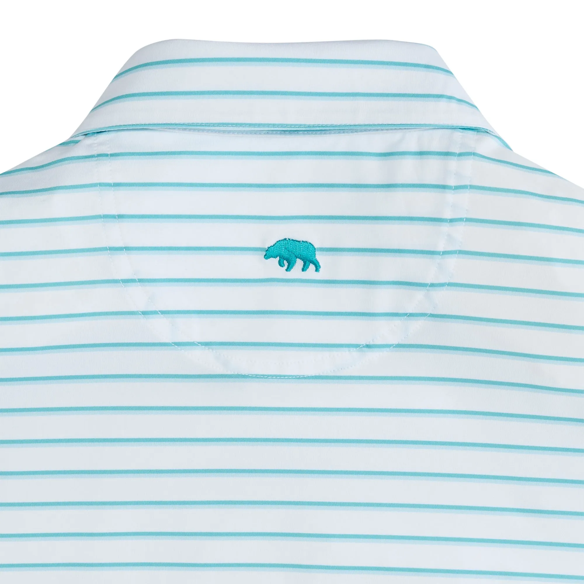 Polo Performance à Rayures Fairway - Bleu Cabana