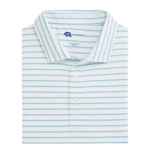 Polo Performance à Rayures Fairway - Bleu Cabana