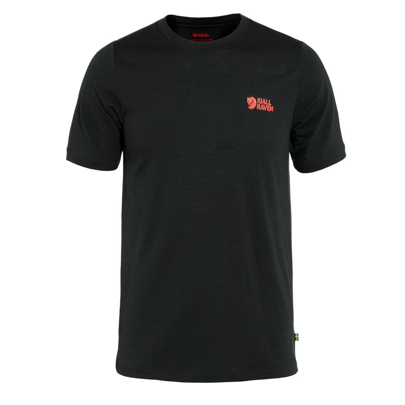 Fjallraven Abisko T-Shirt à manches courtes en laine avec logo Noir