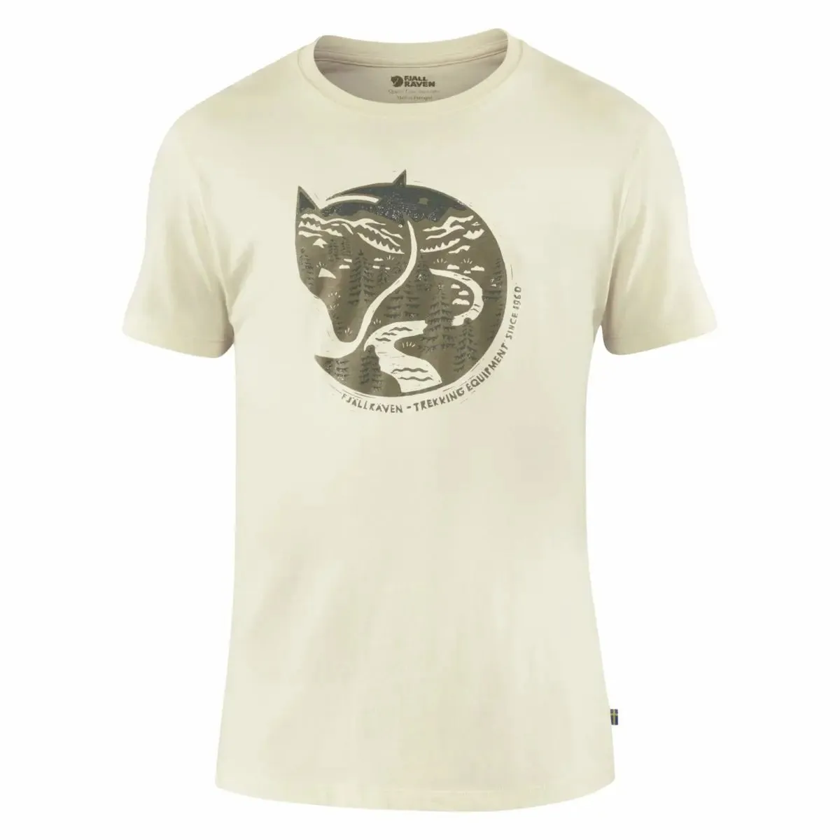 T-shirt Fjallraven Arctic Fox Blanc Craie