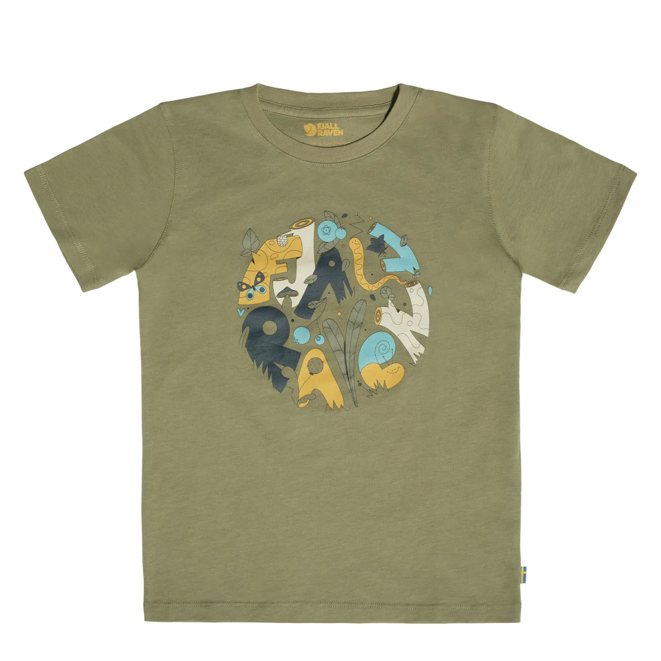 T-shirt Fjallraven Kids Forest Findings Vert Olive Clair
