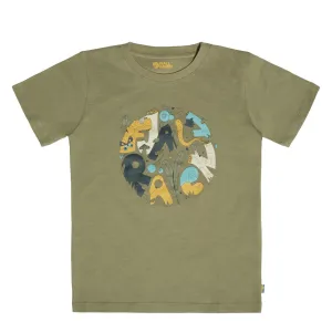 T-shirt Fjallraven Kids Forest Findings Vert Olive Clair