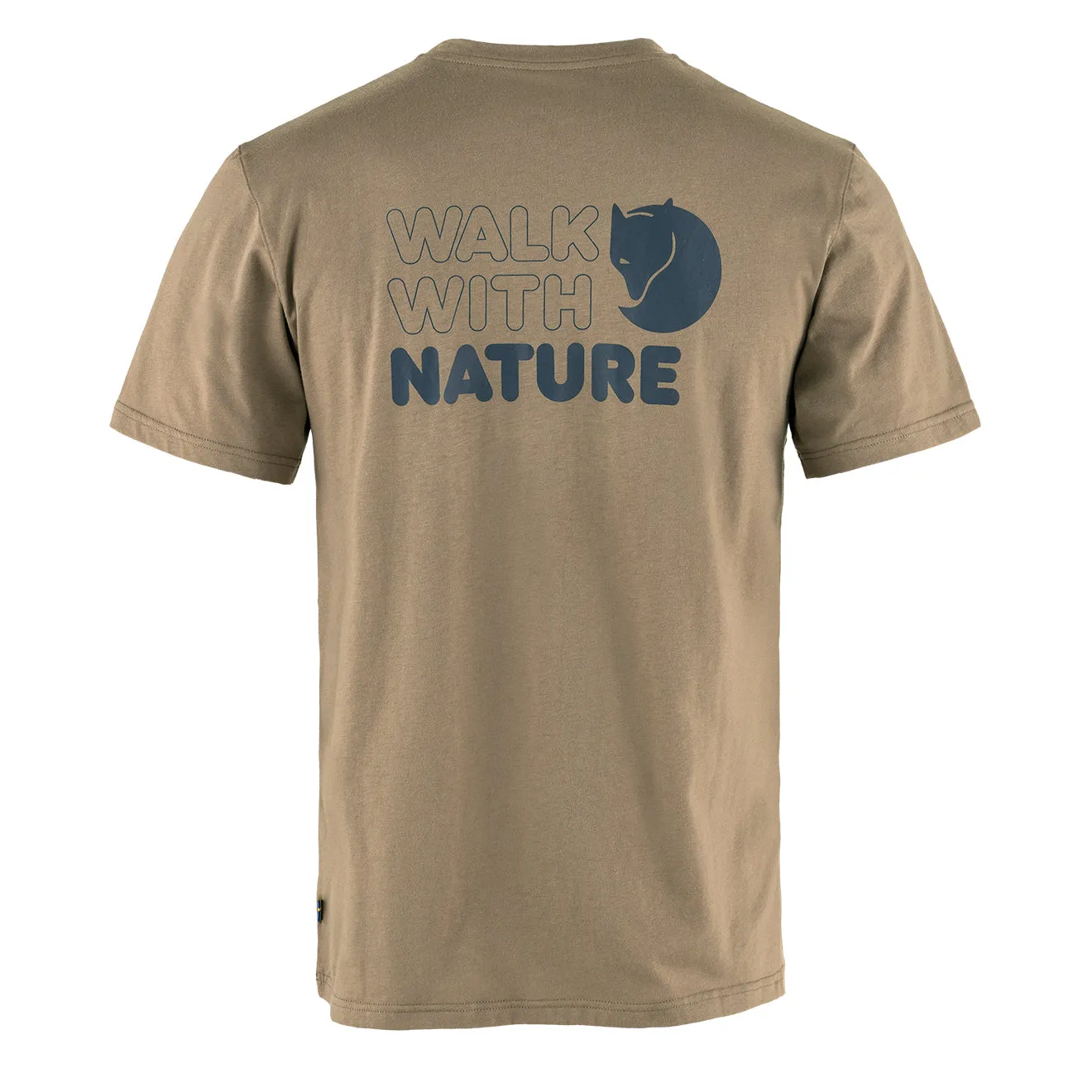 T-shirt Fjallraven Walk With Nature en daim marron