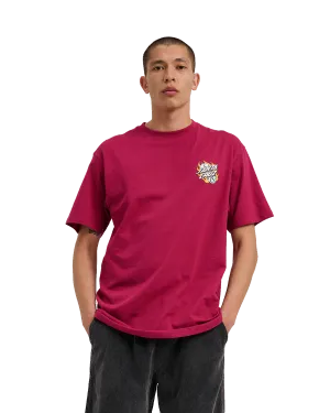 T-shirt à pois Flaming Dice en bordeaux