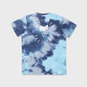 Flomotion T-shirt à dentelle Tee Tie Dye - Tie Dye Bleu Blanc