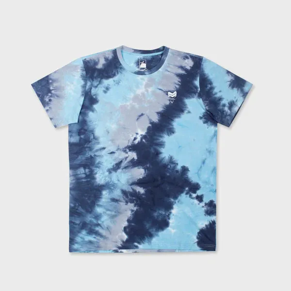 Flomotion T-shirt à dentelle Tee Tie Dye - Tie Dye Bleu Blanc