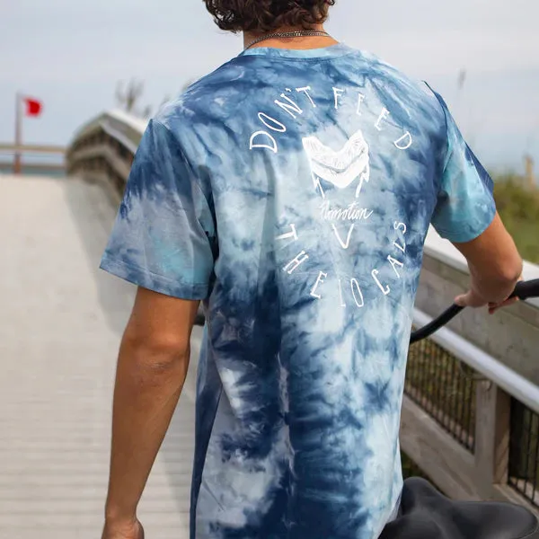 Flomotion T-shirt à dentelle Tee Tie Dye - Tie Dye Bleu Blanc