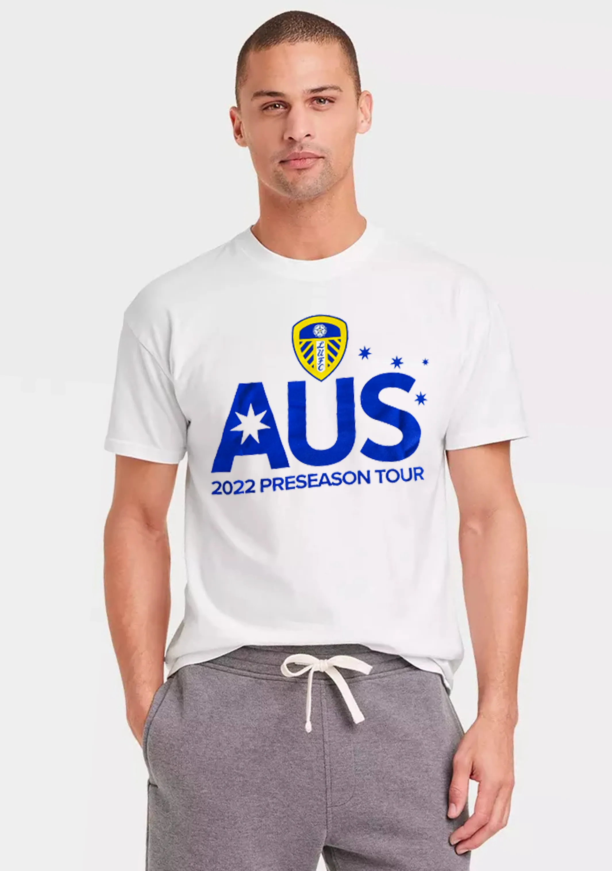 T-shirt de supporter adulte Gildan Leeds United Blanc