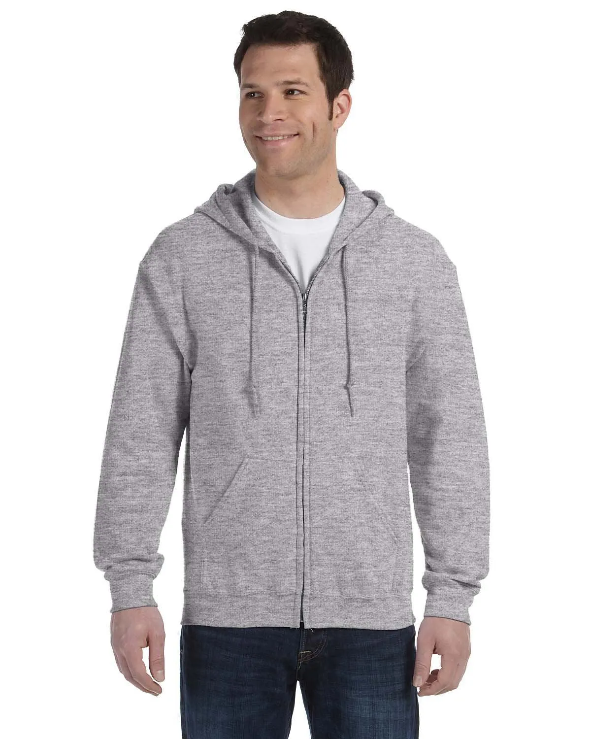 Gildan G186 Sweat à capuche mixte adulte lourd 50/50 avec fermeture éclair complète