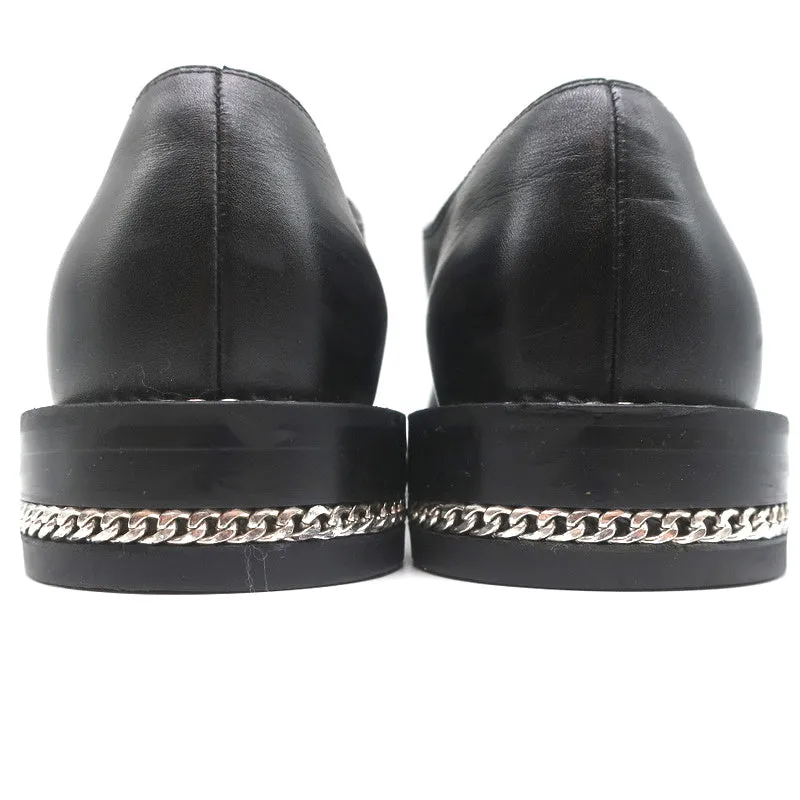 Derby Oxfords Givenchy en cuir noir avec chaîne taille 37 sans lacets