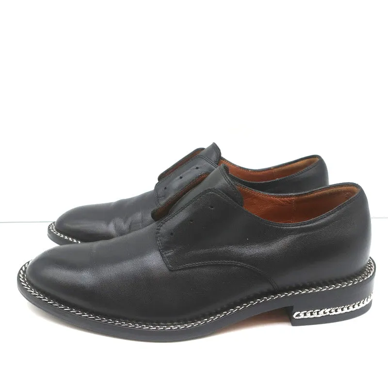 Derby Oxfords Givenchy en cuir noir avec chaîne taille 37 sans lacets