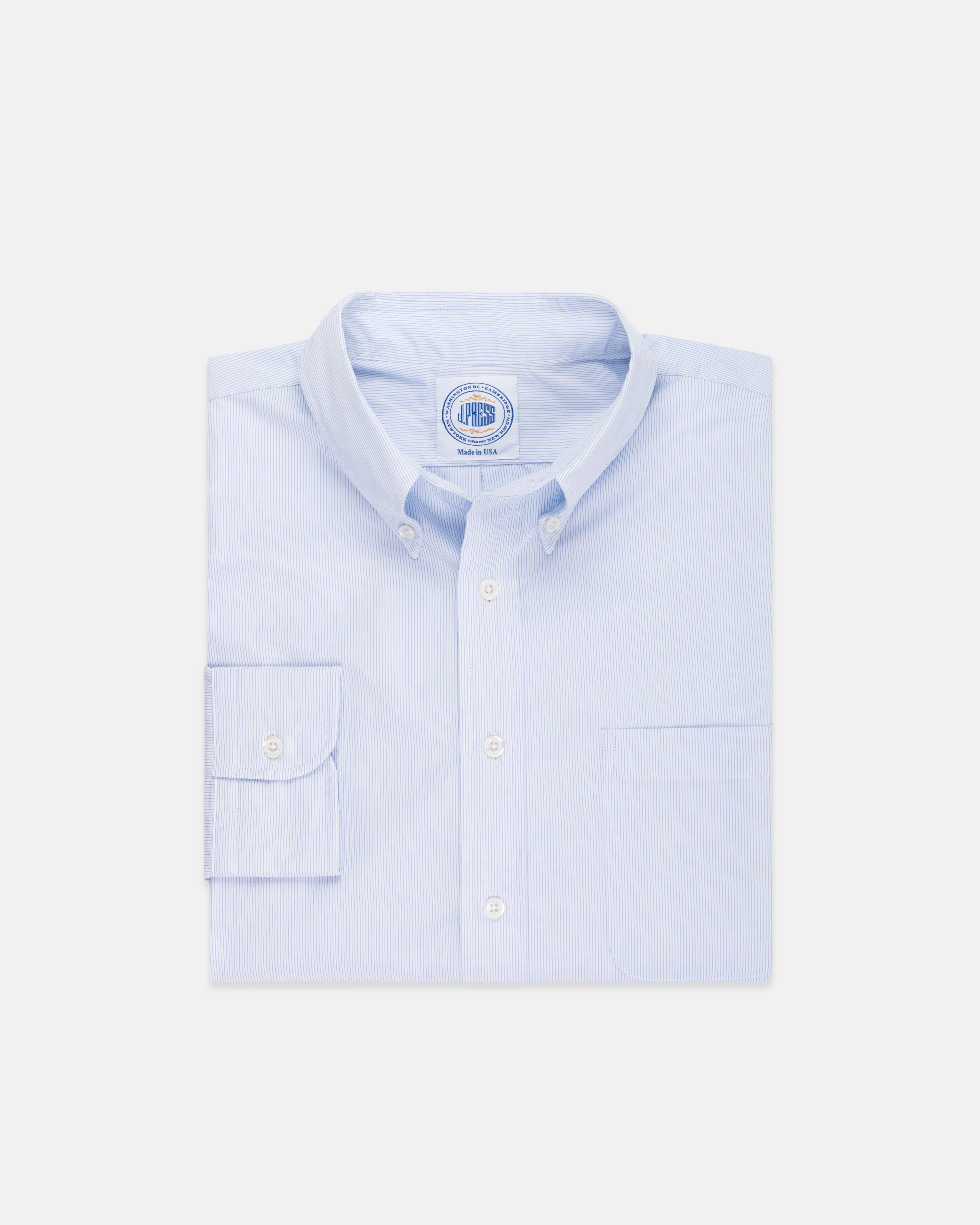 CHEMISE HAUT DE GAMME - RAYURE ÉTROITE BLEUE