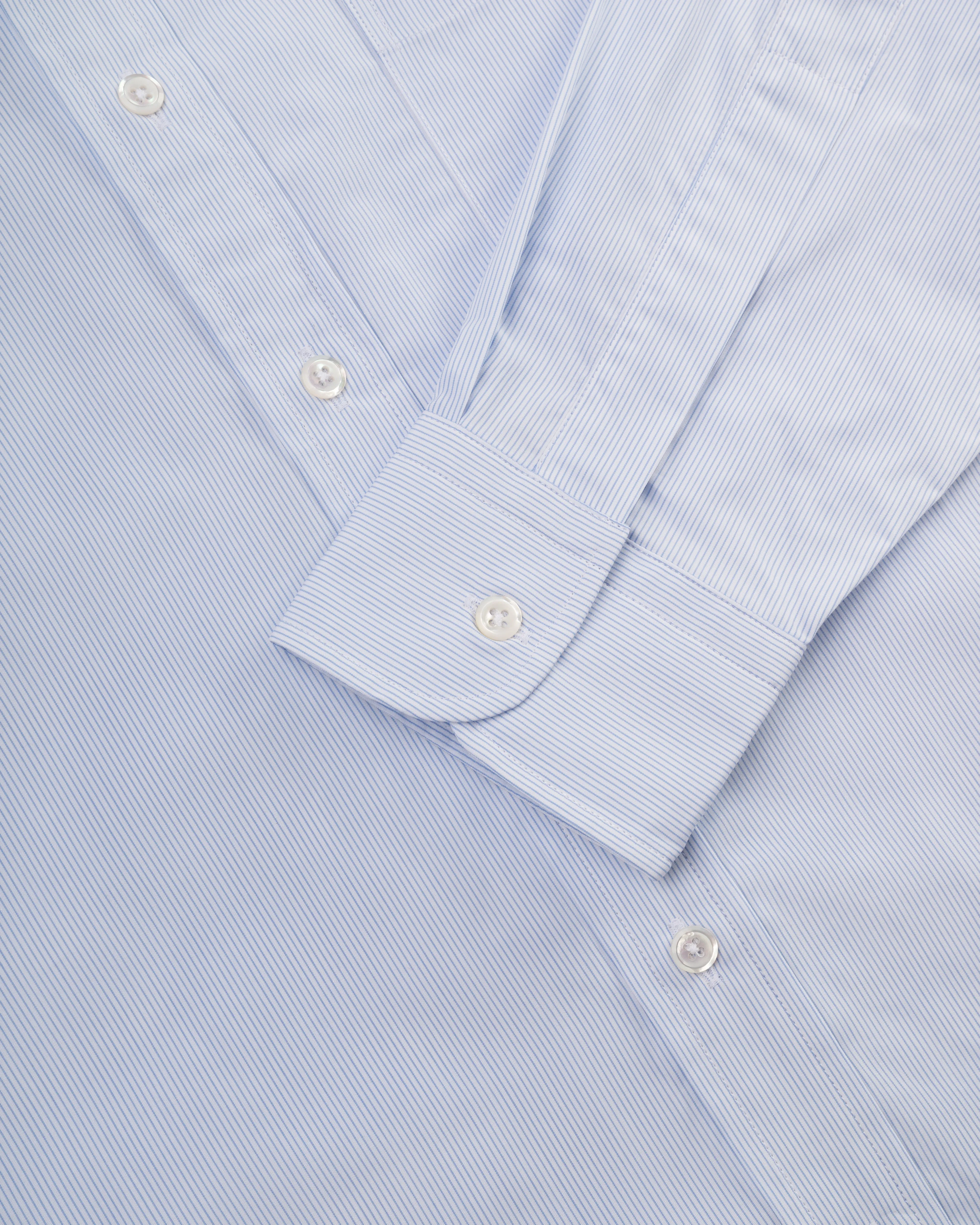 CHEMISE HAUT DE GAMME - RAYURE ÉTROITE BLEUE