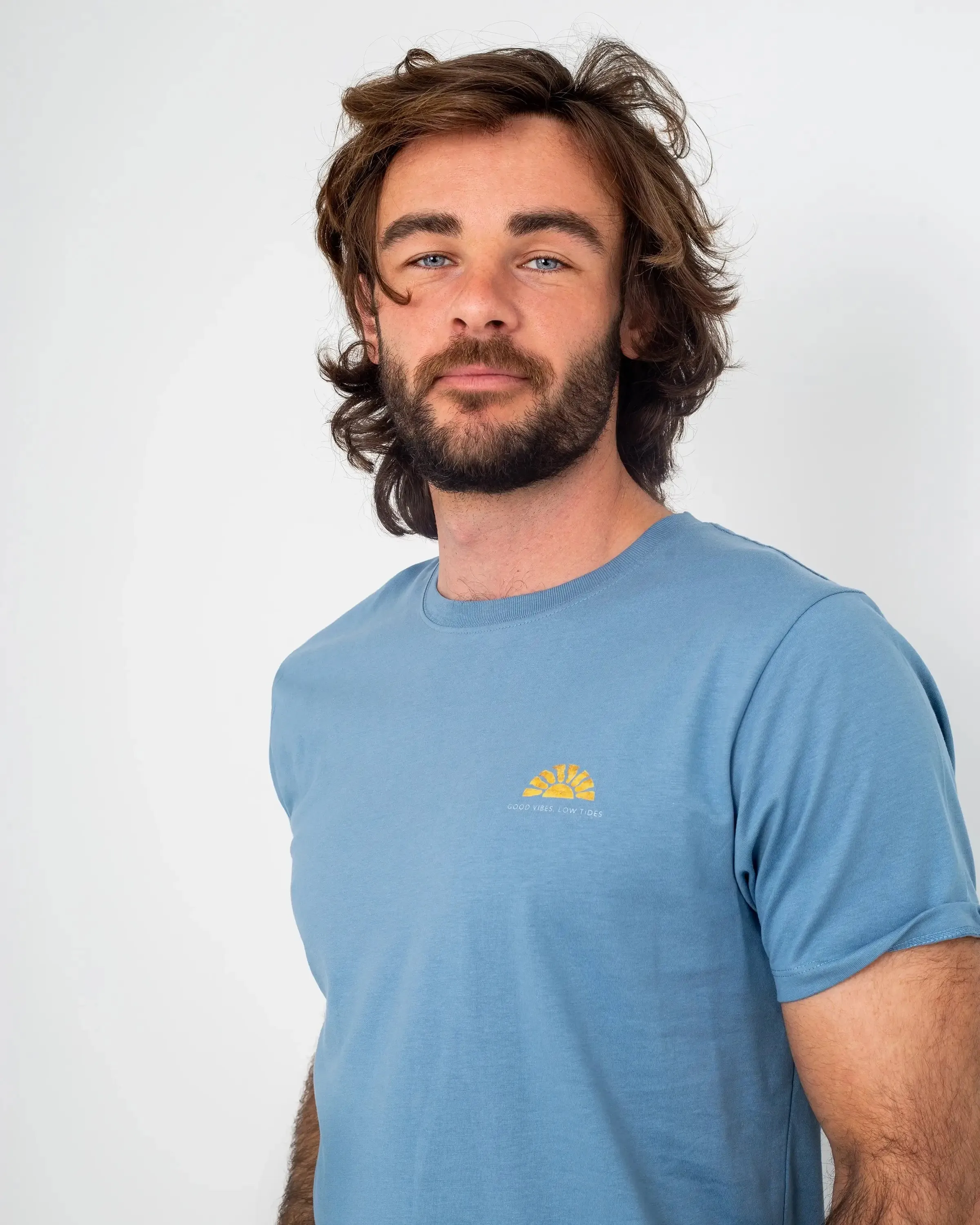 T-shirt Good Vibes en Bleu Crépuscule