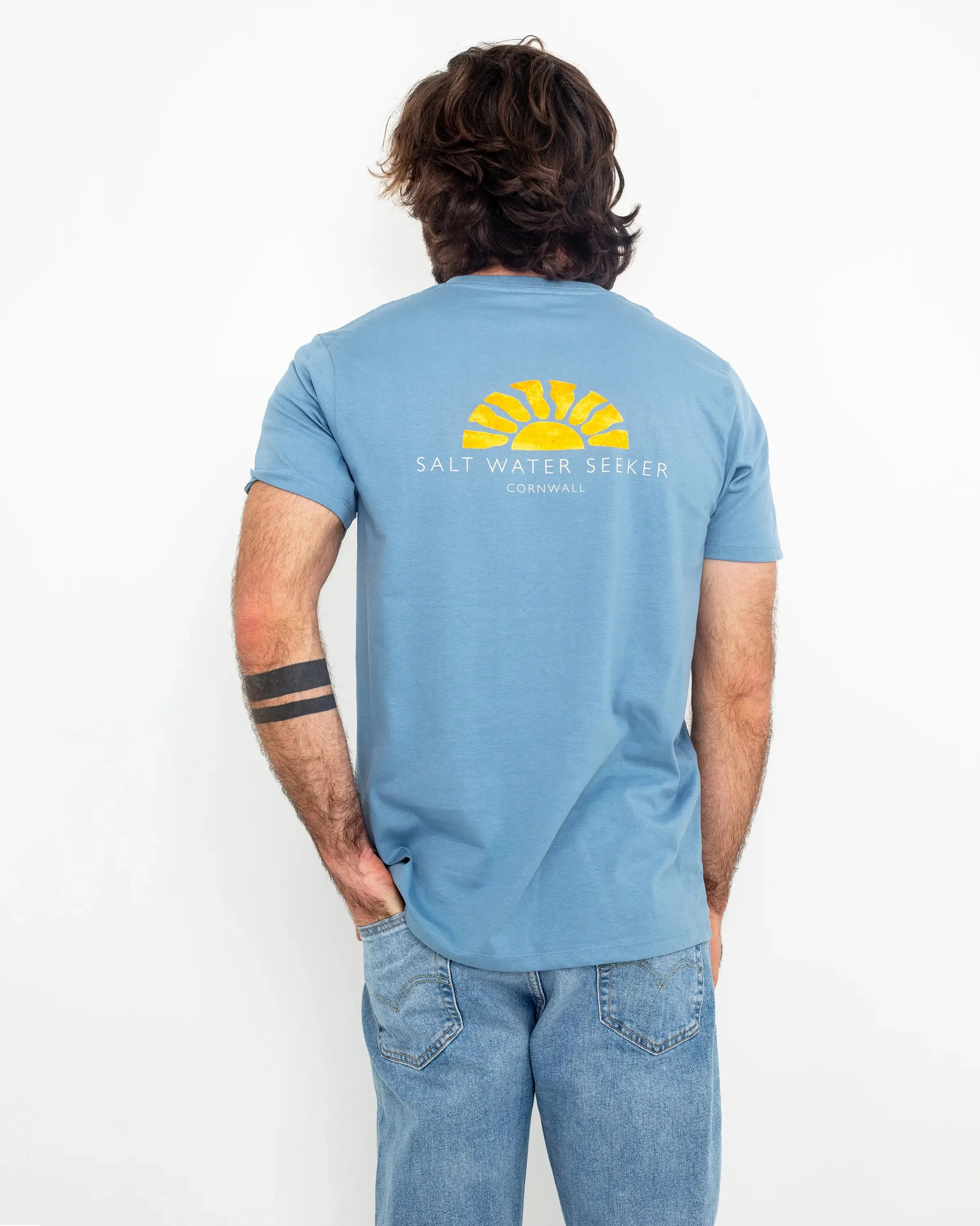 T-shirt Good Vibes en Bleu Crépuscule