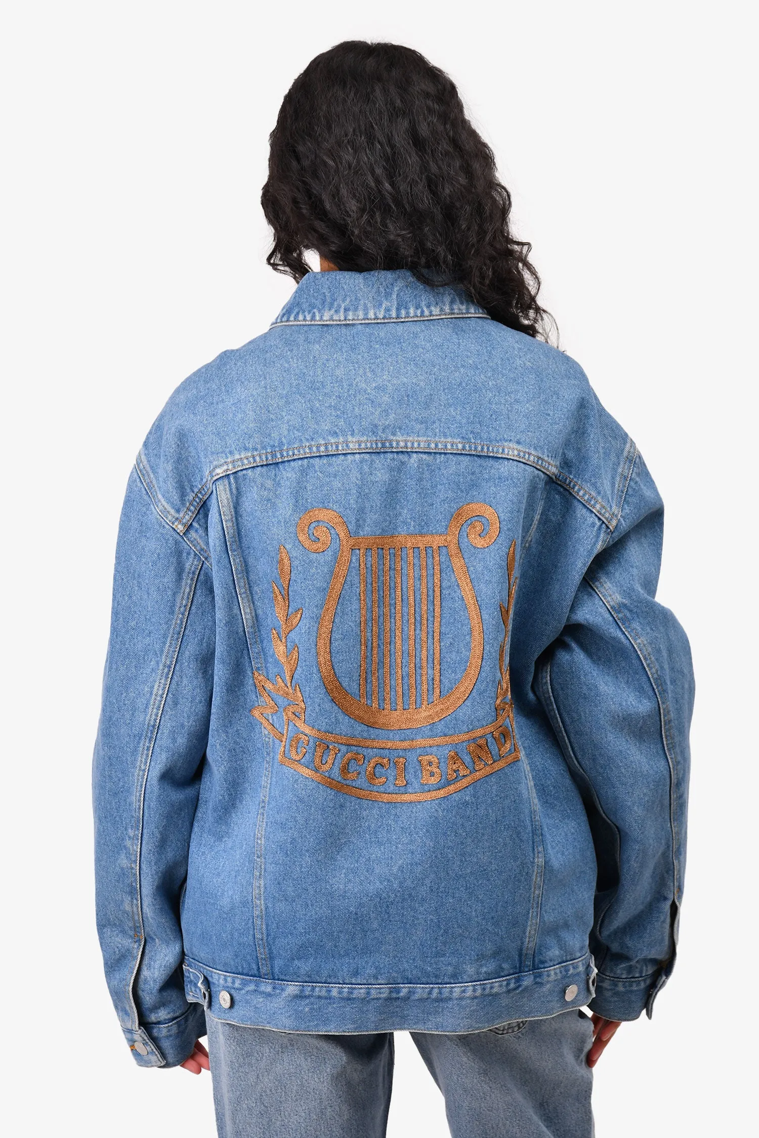 Veste en denim bleu Gucci 'Gucci Band' Taille 48 Homme