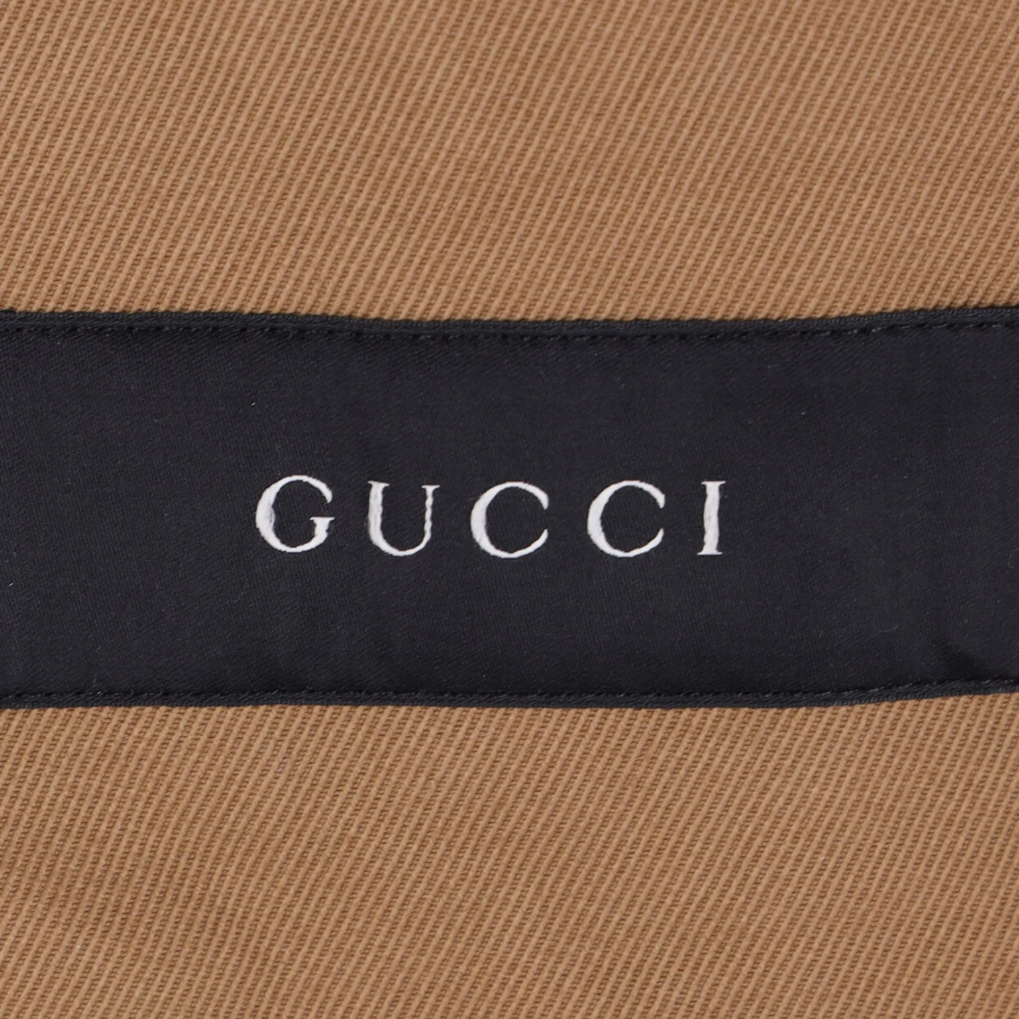 Blazer militaire Gucci à un bouton avec poches en coton marron