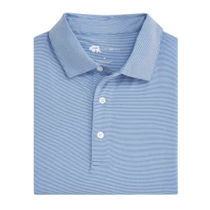 Polo Performance à Rayure Fine - Bleu Sport