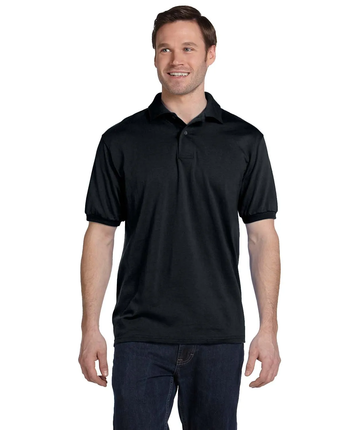 Hanes 054 Polo Adulte 50/50 en Jersey ÉcoSmart