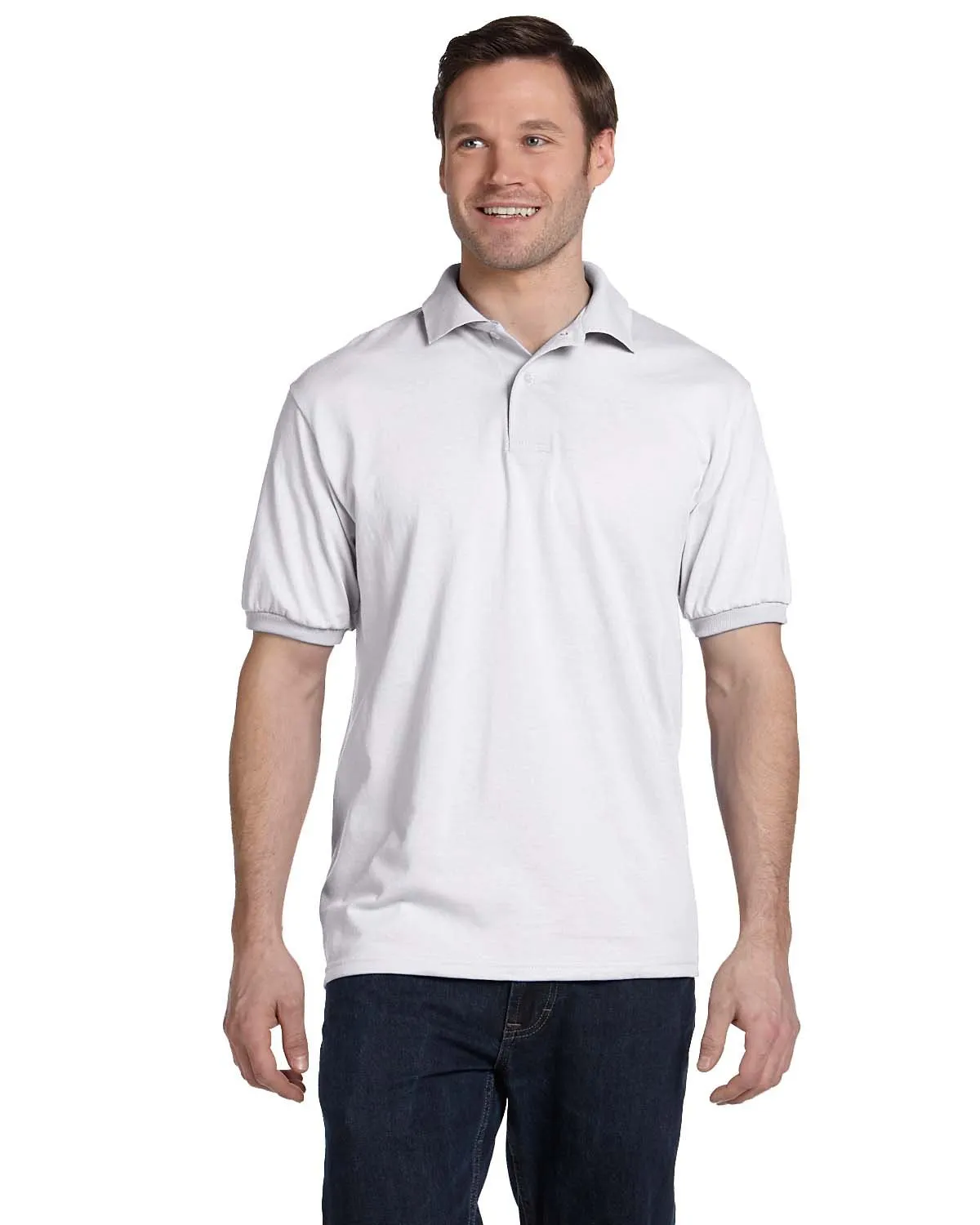 Hanes 054 Polo Adulte 50/50 en Jersey ÉcoSmart