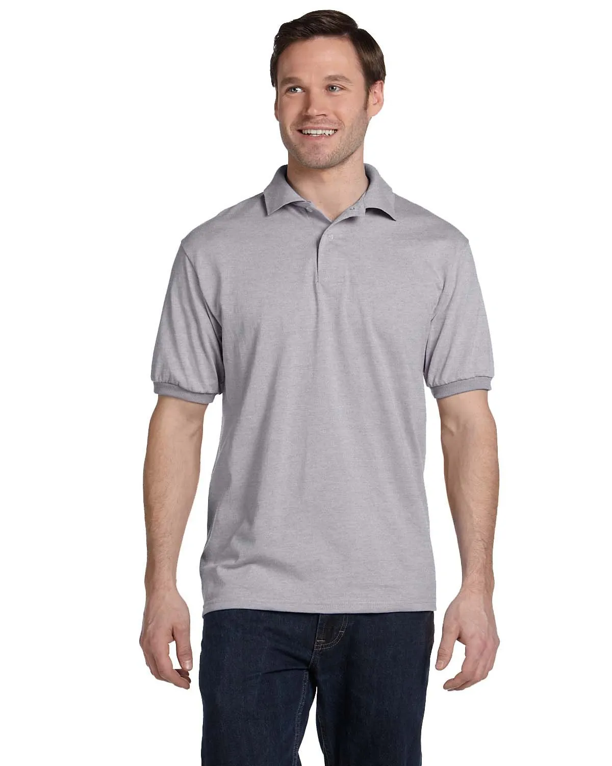 Hanes 054 Polo Adulte 50/50 en Jersey ÉcoSmart